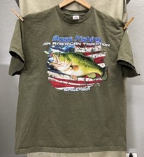 AAA Men's Vintage Bass Fishing T-shirt "An American Tradition" 2XL Made In USA