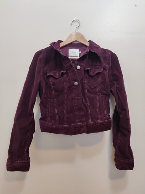 Aritzia Talula Corduroy Jacket Maroon Small Cotton