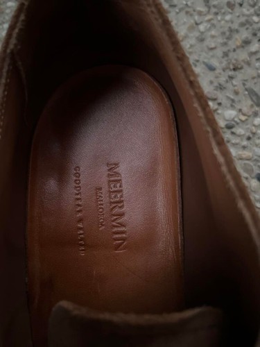 Meermin Mallorca Oxford Dress Shoes Suede Brown Size UK8.5 US9.5 - 第 6/7 張圖片