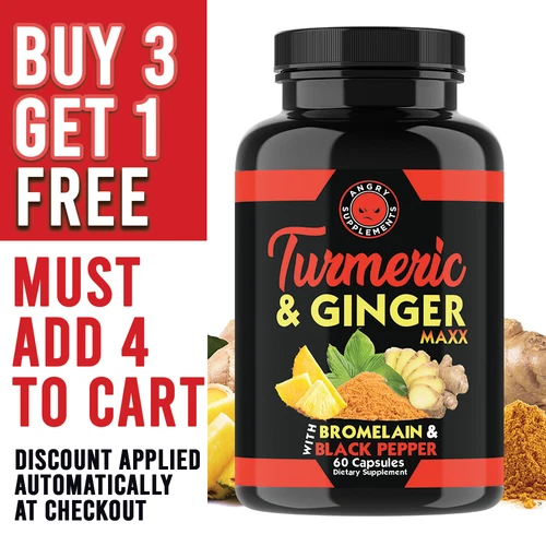 Turmeric Curcumin with Ginger + Black Pepper, Joint Pain, Maxx Strength Capsules