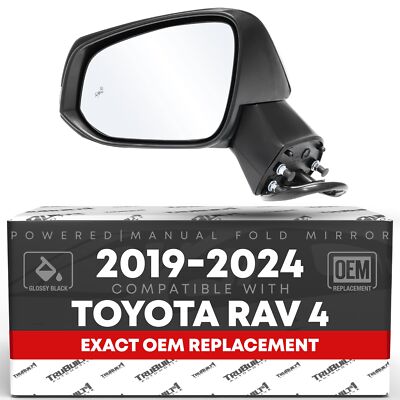 Toyota RAV4 Driver Side Mirror Replacement - Powered Adjustment, Manual Fold,...