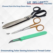 3 x TOOLS 9" Dressmaking/Tailor Sewing Scissors/Thread Cutter