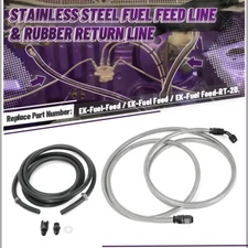 Stainless Steel Fuel Feed Line & Rubber Return for 96-00 Civic 2dr Coupe