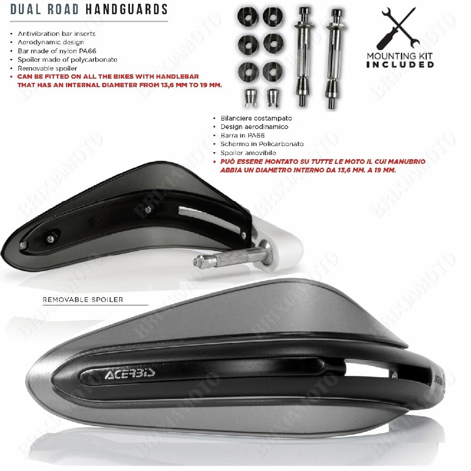 COPPIA PARAMANI DUAL ROAD SPECIFICI PER FOR BENELLI TNT 125 NAKED 17/18 Foto 3 de 4