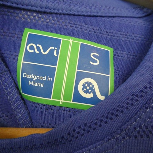 AVI Athletics ärmelloses Ork Tank Top Gr. S gestreift Mesh blau Pickleball Ausrüstung - Bild 4 von 10