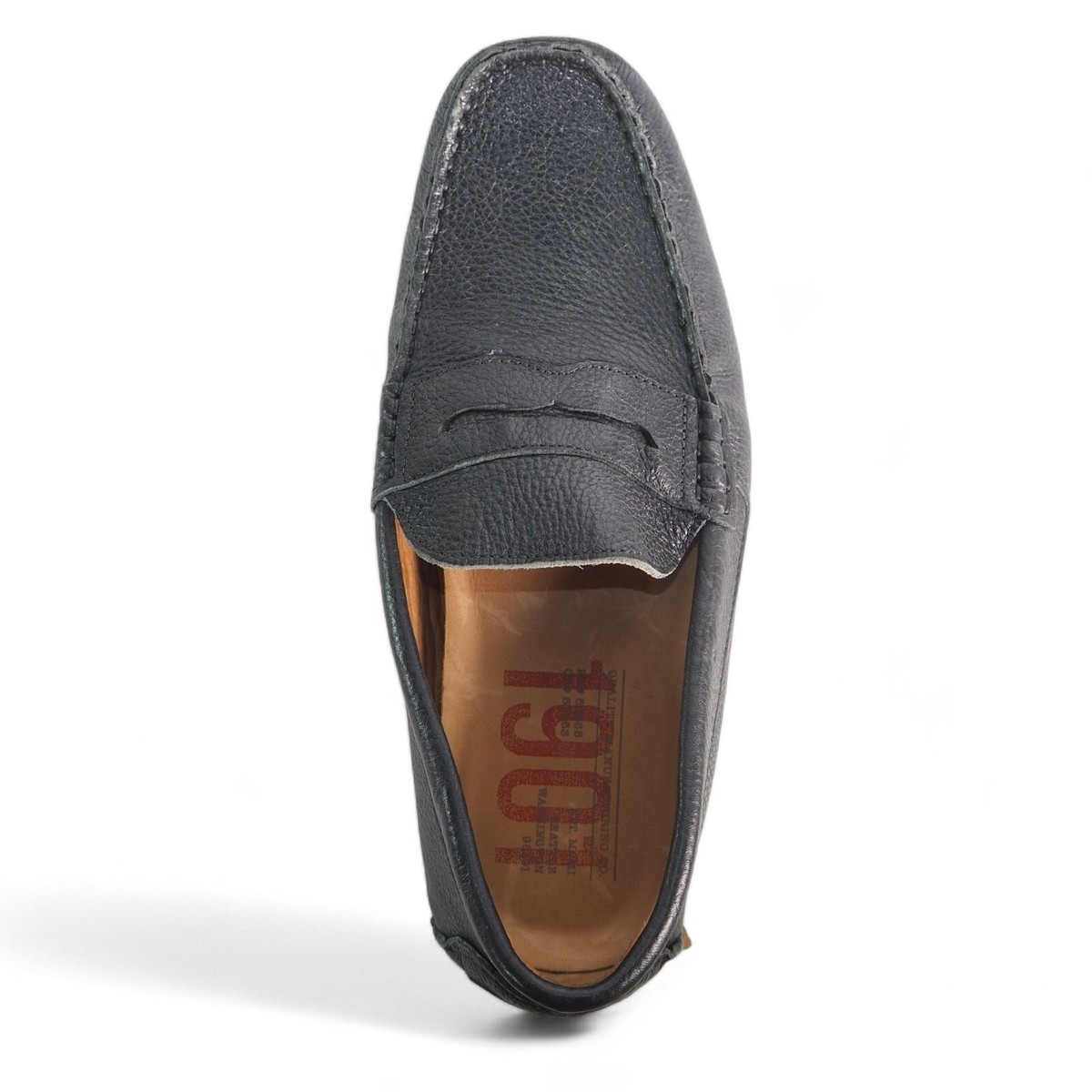 1901 Leather Slip-on Penny Driving Loafers M07915 Black  display picture 2
