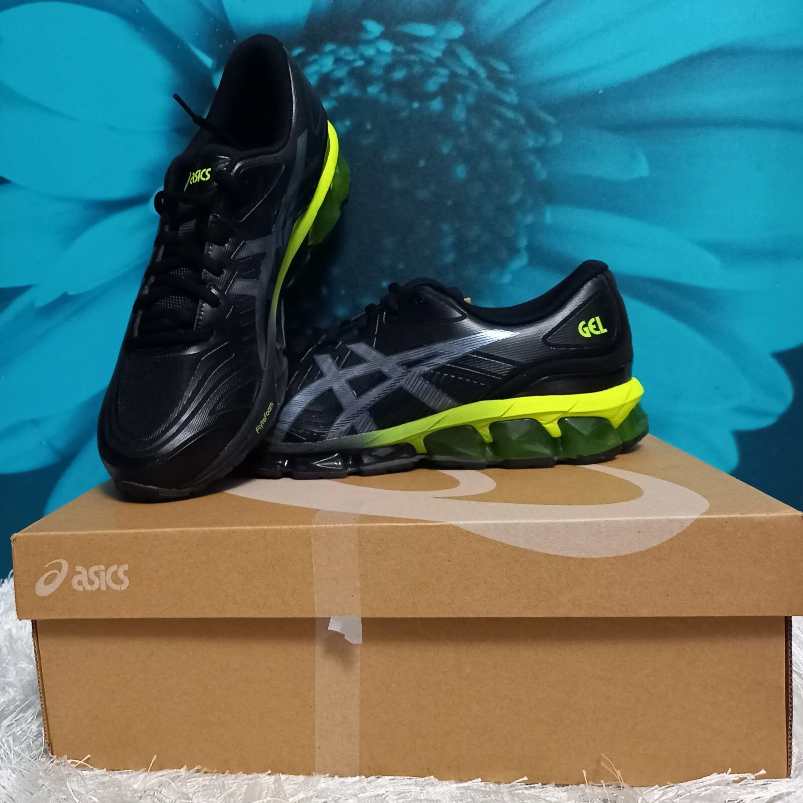 Asics GEL Quantum 360 VII scarpe da ginnastica nere grigie portatore (più taglie disponibili)