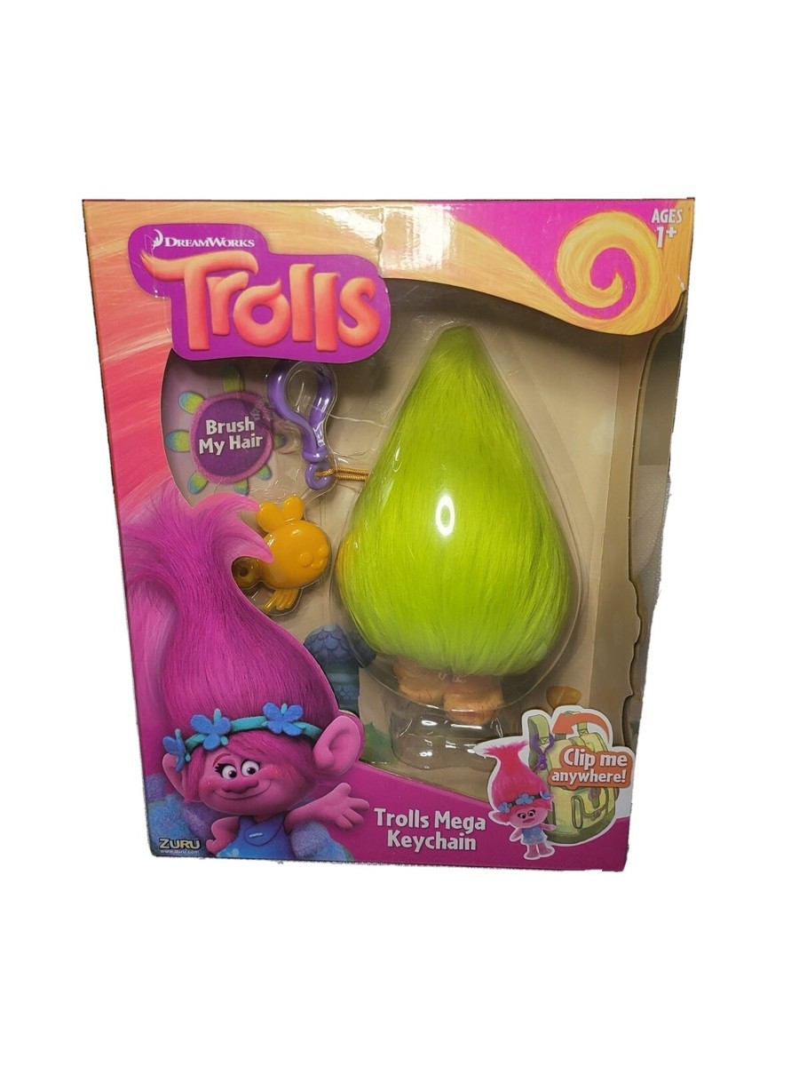 Fuzzbert DreamWorks Trolls Mega Keychain Clip-On Plush Toy NEW | eBay