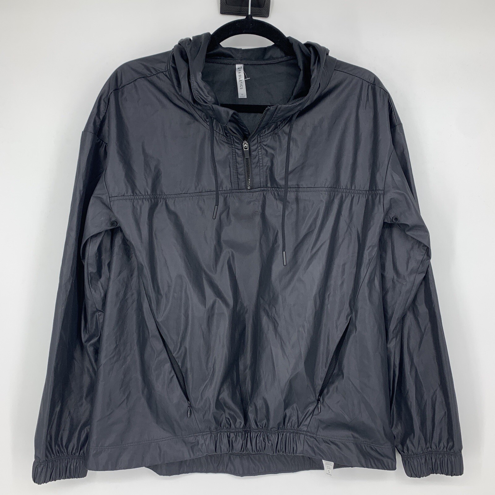 Fabletics Small Jacket Windbreaker Rain Hooded Bl… - image 1