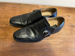 Men's Black Monk Strap (9) D