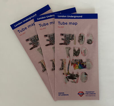 London U-Bahn-Karte - NEU Mai 2023 - 3er-Pack - TFL