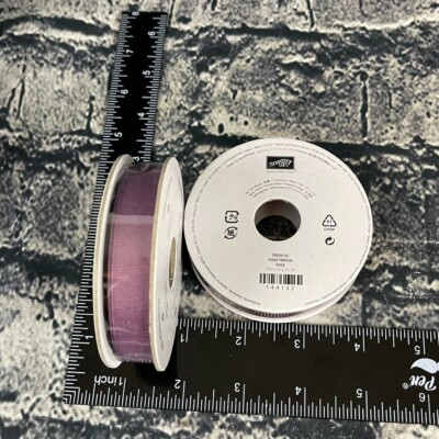 Stampin' Up FRESH FIG 144132 Finely Woven Ribbon 1/2'' x 10 Yards 2 rolls