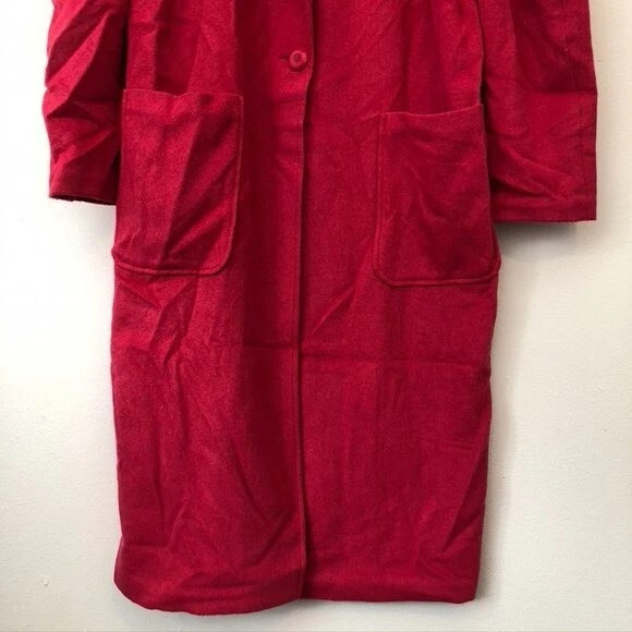 NWOT LEITH One Button Long Jacket Pink WOOL Lightweight Spring Coat Small FLAWED - Image 3 of 4