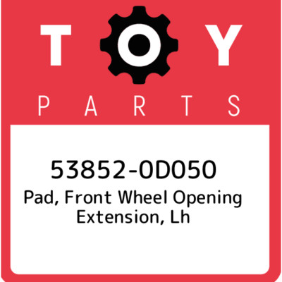 53852-0D050 Toyota Pad, front wheel opening extension, lh
