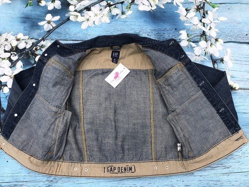 Vintage GAP Denim Big Kids Unisex Trucker Jean Jacket Large Size 10 Heavy EUC - Picture 4 of 5