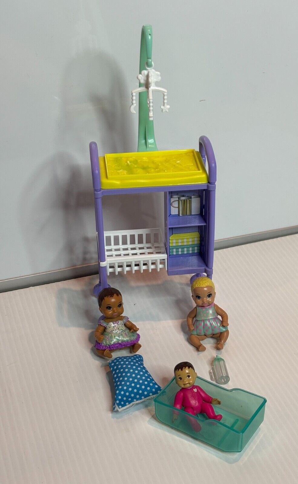 LOT Barbie Nursery Changing Table Infant Baby Doctor Exam Room Newborn ...