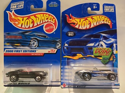 Hot Wheels '65 Corvette - Lot of 2- 2000 First Editions & 2002