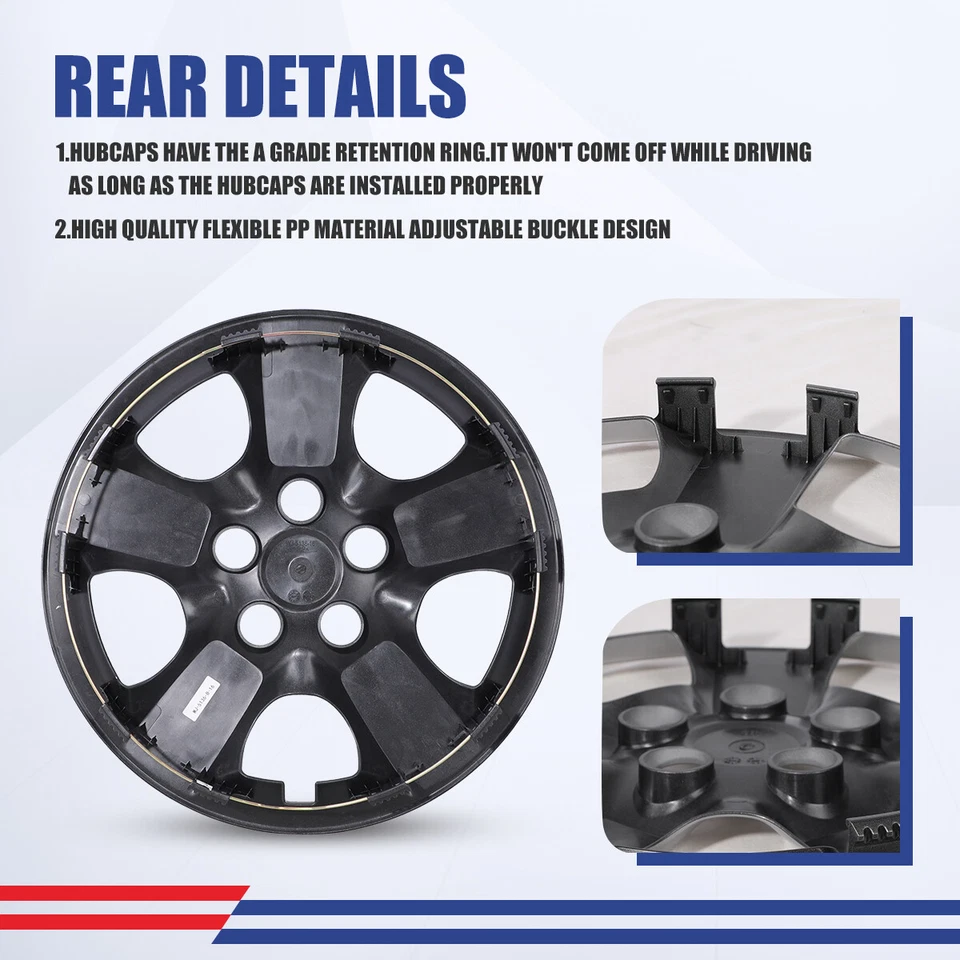 Juego de 4 tapacubos de 16" R16 cubiertas de rueda a presión para Nissan Rogue Select 2008-2015 Foto 4 de 4