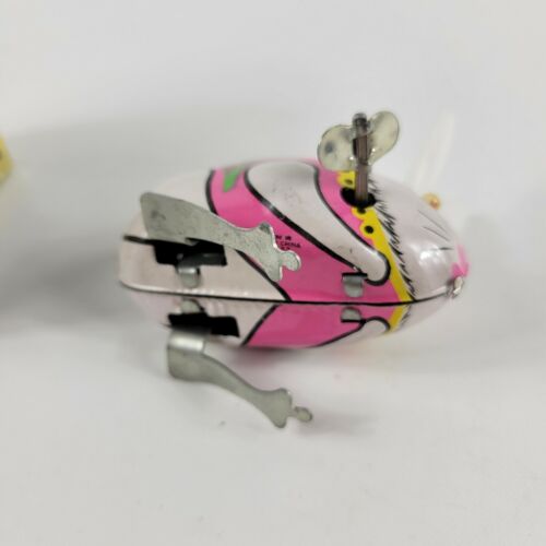 Vintage Metal Windup Jumping Rabbit Toy 2 inches in Box MS083 With Key Easter - Picture 7 of 8