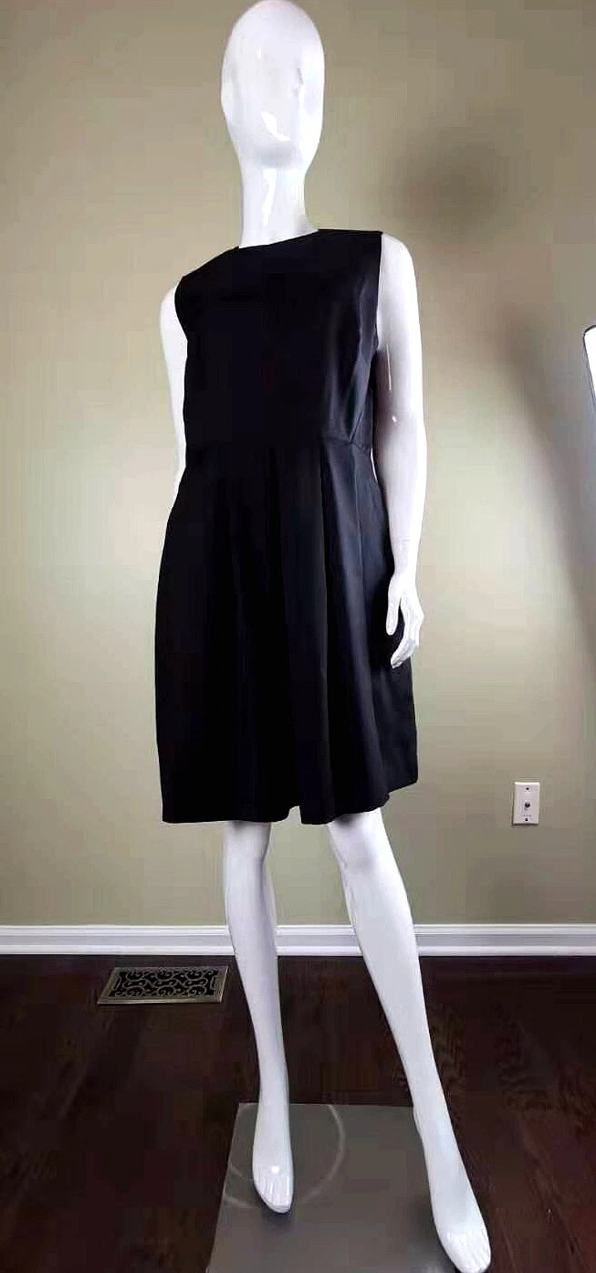 Abito Burberry London blu navy in seta lana US12 ITA46 Polonia