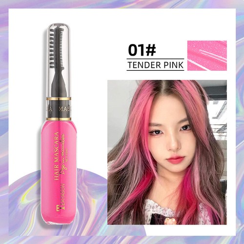 Disposable Hair Dye Coloured Mascara Washable Hair Mascara One-off Hair Color IT - Imagen 6 de 34