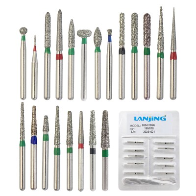 Dental Burs Diamond FG High Speed Round End Taper Ball Football Cylinder Coarse