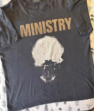 Vintage 1991 MINISTRY Band Tshirt Black Short Sleeve Unisex Reprint S-5XL