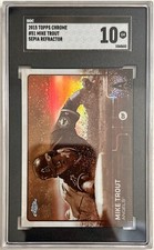 2015 Topps Chrome Sepia Refractor Mike Trout #51 SGC 10 GEM MINT
