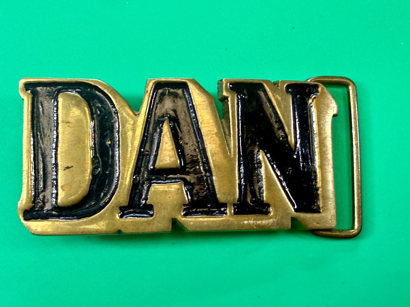 Custom Name DAN Block Letter Solid Brass Vintage … - image 12