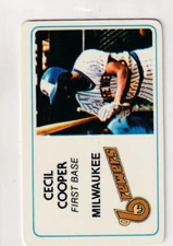 1981 PERMA GRAPHICS CECIL COOPER BREWERS SUPER STAR CREDIT CARD JC-4437