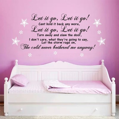 Let It Go Text Die Eiskonogin Disney Wandaufkleber Junge Madchen Ebay ebay
