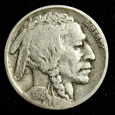1918-D 5C Buffalo Nickel. Besser Datum