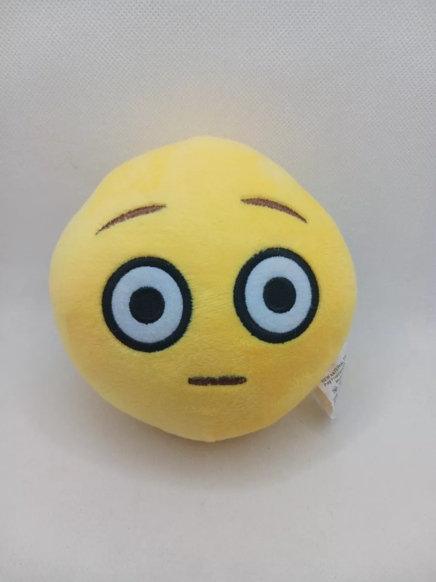 Emoji Face With Serious Face Plush Stuffed Pillow