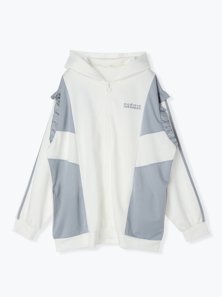 Sanrio Cinnamoroll Ruffle Jersey Hoodie w/ Ear Off White Japan