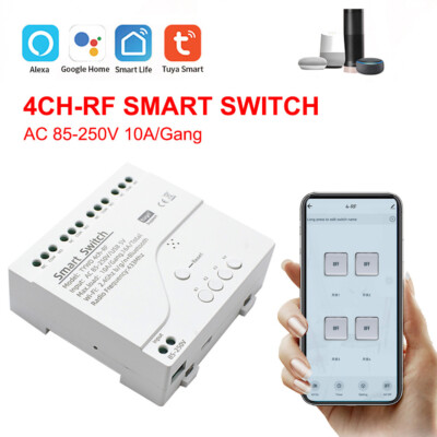 4CH Tuya WiFi Funkschalter Modul Lichtschalter 230V Smart Switch Relais Fr Alexa