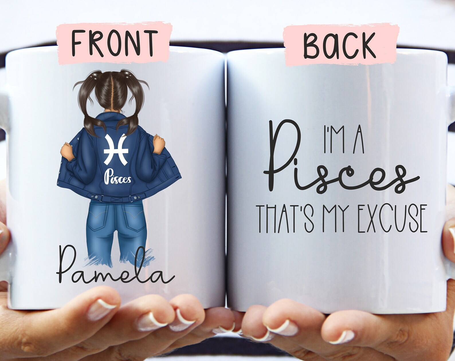 Custom Pisces Zodiac Mug - Personalized Astrology Gift for Pisces Lovers