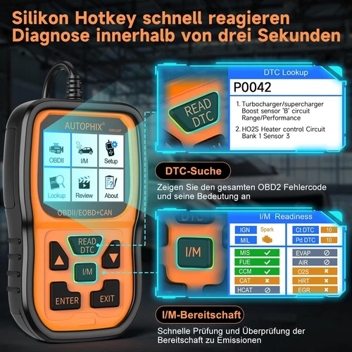 Autophix OM126P OBD2 Car Scanner EOBD-Leser Diagnosegerät Fehler Auslesegerät - Bild 4 von 13