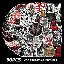 Mix 10/50 PCs Devil Satan dark Gothic-style Luggage Notebook Laptop Car Stickers