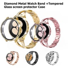 Diamond Metal Watch Band For Samsung Galaxy Watch FE 7 6 5 4 40 /44mm Case Cover
