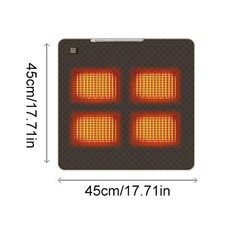 4 Heated Areas Heated Warming Seat Cushion Portable Heating Pad Heated Chair Mat