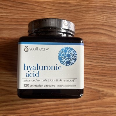 Youtheory Hyaluronic Acid Advanced Formula Joint, Skin Support 120ct Tablets