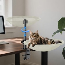Cat Desk Bed  Perch - Breathable Soft Mesh Cat Hammock for Home Office Desk,...