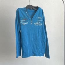 L.A.B 1928 Herren Henley Langarmshirt Blau XX...