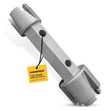 Hanpex Tub Drain Remover Wrench - Dual Ended for Bath Shower Drains, Grey