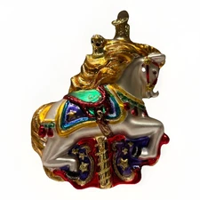 Old World Christmas The Glass Carousel Horse Tree Ornament Vintage 2001 MINT!