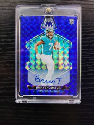 2024 Panini Mosaic Rookie Autographs Blue Brian Thomas Jr. Rookie Auto 91/99