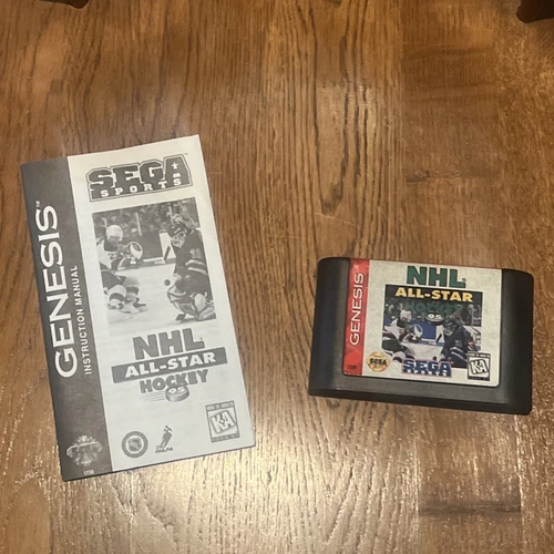 NHL All Star Ice Hockey 95 Sega Genesis Authentic Vintage