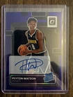 2022-23 Donruss Optic #223 Peyton Watson Rated Rookie Signatures Purple Auto