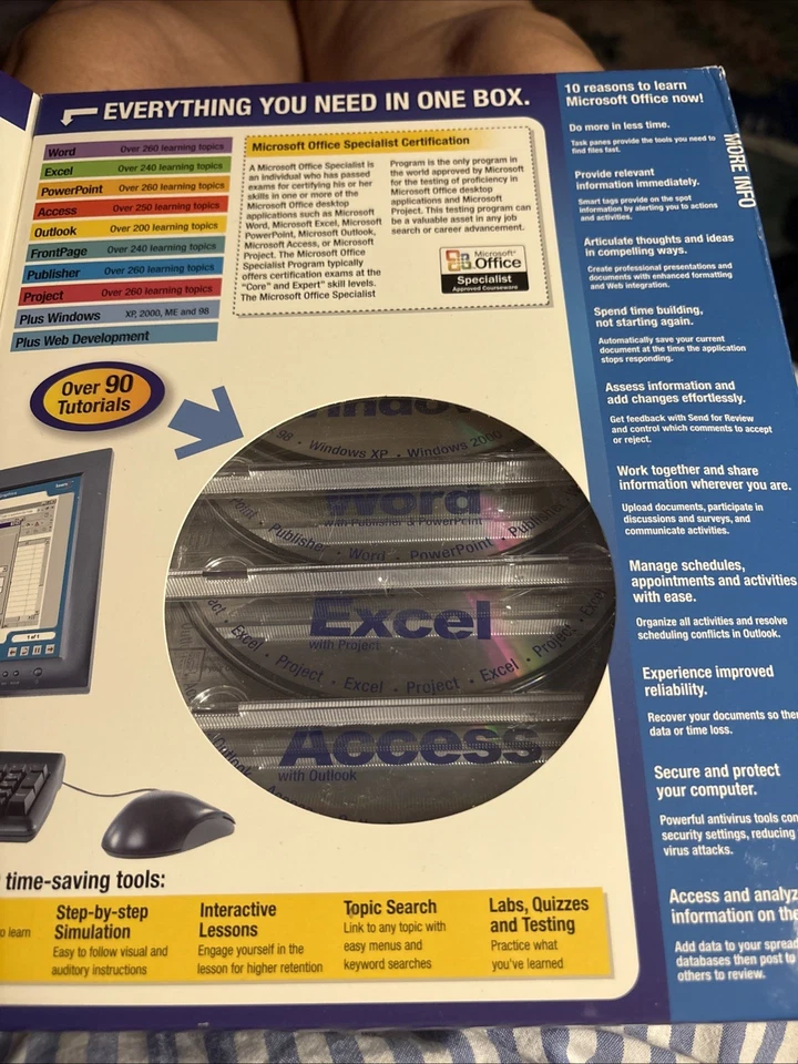 MICROSOFT OFFICE &WINDOWS Plus, Mega caja, FULL ENGL VERs, 03,XP y 2000 = NUEVO Foto 2 de 4