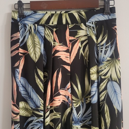 Philosophy Size Small Petite Pull On Wide Leg Floral Print Palazzo Pants Black - Picture 3 of 11